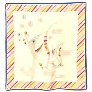 Large 35x31 100% silk scarf